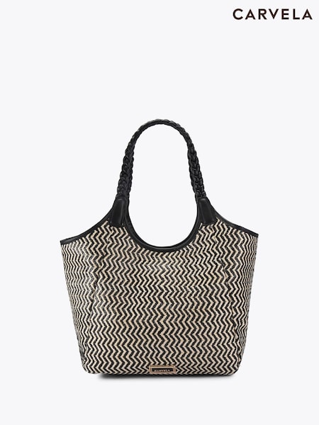 Carvela Capri Weave Black Tote Bag (F98249) | £129
