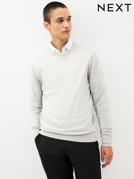 Grey Regular Pure 100% Cotton Jumper (M85148) | £22
