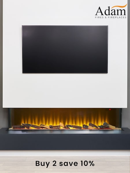Adam Black Sahara Panoramic 61 Inch Media Wall Electric Fire (Q92078) | £1,060