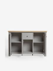 Dove Grey Malvern Oak Effect Large Slim Sideboard - Image 4 of 9