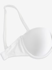 White Lightly Lined Strapless Multiway Clear Back Smoothing Strapless Bra A-E - Image 7 of 7