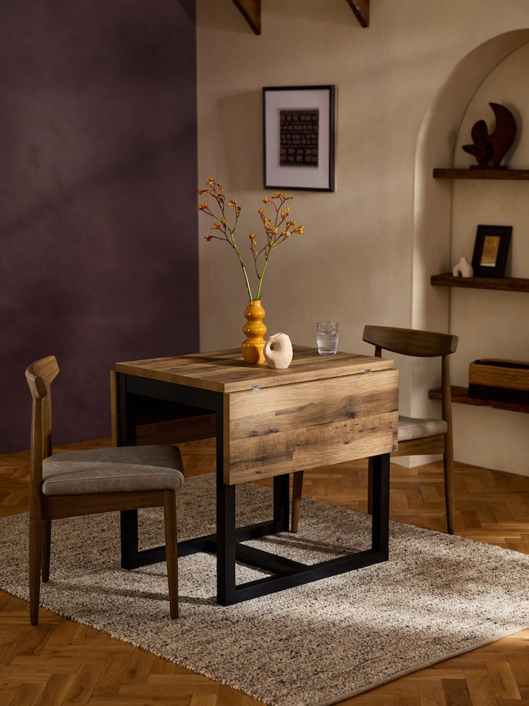 Dark Bronx '2 to 4 Seater Foldable Extending Dining Table - Image 1 of 9