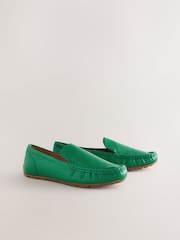 Green Forever Comfort® Leather Round Toe Driver Loafers - Image 6 of 6