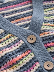 Blue V-Neck Cardigan (3-16yrs) - Image 5 of 8