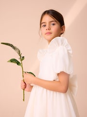 Laura Ashley Ivory Bow Back Flower Girl Dress - Image 3 of 9