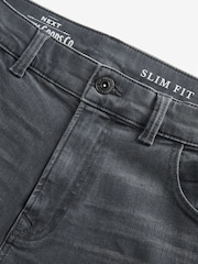 Grey Charcoal Single Slim Fit Classic Stretch Jeans - Image 8 of 11